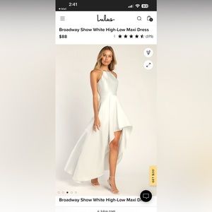 Lulus white high-low dress - NWT